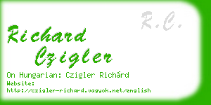 richard czigler business card